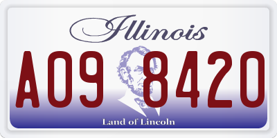 IL license plate A098420