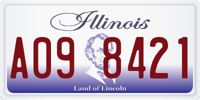 IL license plate A098421