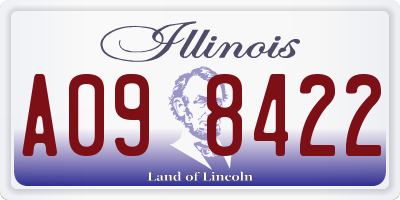 IL license plate A098422