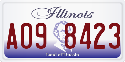 IL license plate A098423