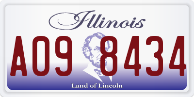 IL license plate A098434