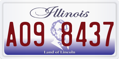 IL license plate A098437