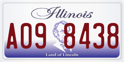 IL license plate A098438