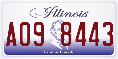 IL license plate A098443