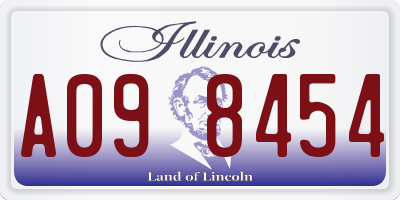 IL license plate A098454