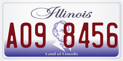 IL license plate A098456