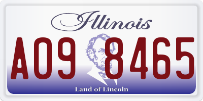 IL license plate A098465