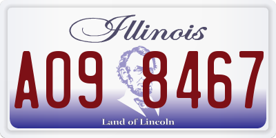 IL license plate A098467