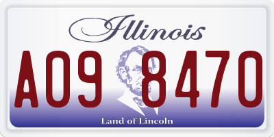 IL license plate A098470