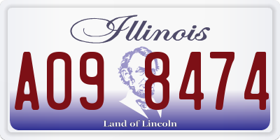 IL license plate A098474