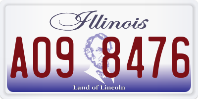 IL license plate A098476