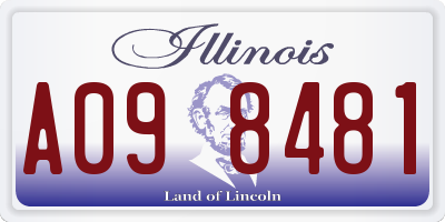 IL license plate A098481