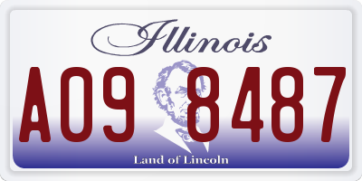 IL license plate A098487