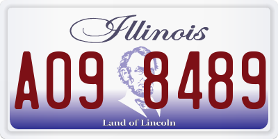 IL license plate A098489
