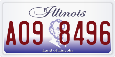 IL license plate A098496