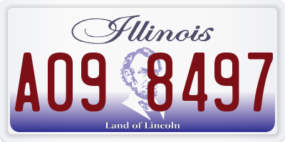 IL license plate A098497
