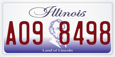 IL license plate A098498