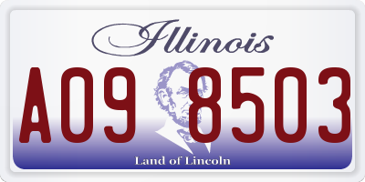 IL license plate A098503