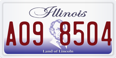 IL license plate A098504