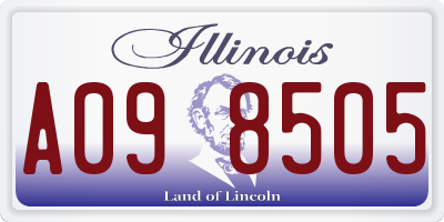 IL license plate A098505