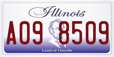 IL license plate A098509