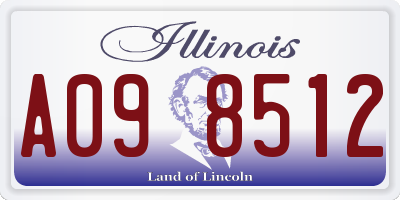 IL license plate A098512
