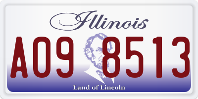 IL license plate A098513