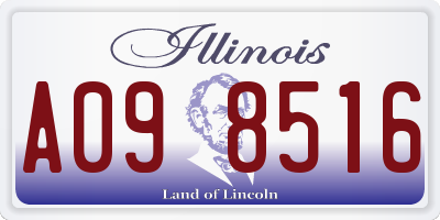 IL license plate A098516