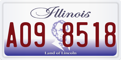 IL license plate A098518