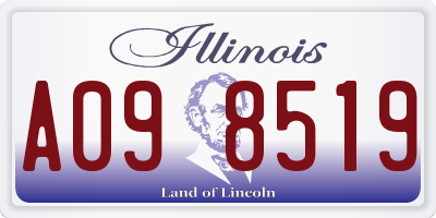 IL license plate A098519