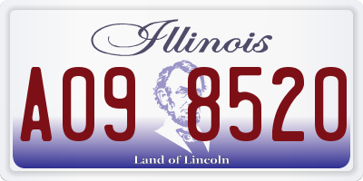 IL license plate A098520