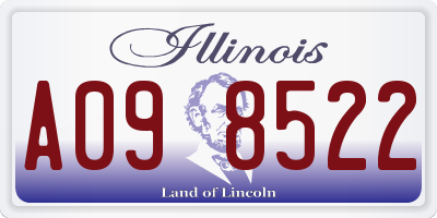 IL license plate A098522