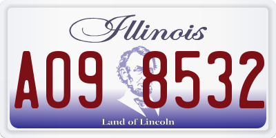 IL license plate A098532