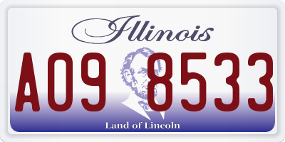 IL license plate A098533
