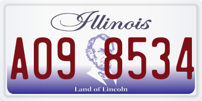 IL license plate A098534