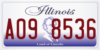 IL license plate A098536
