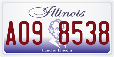 IL license plate A098538