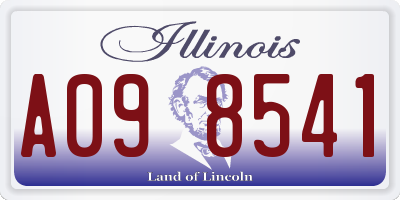 IL license plate A098541