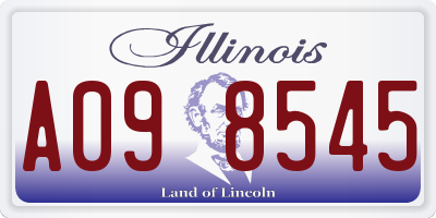IL license plate A098545