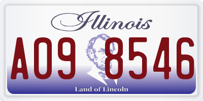 IL license plate A098546