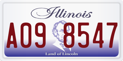 IL license plate A098547