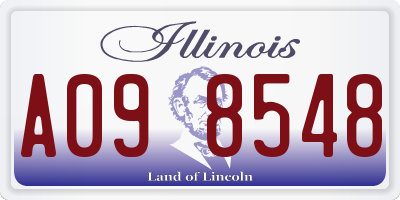 IL license plate A098548