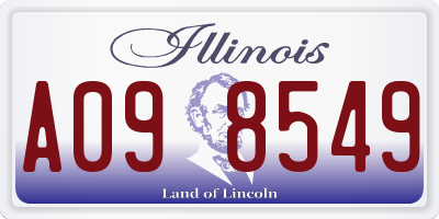 IL license plate A098549