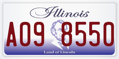 IL license plate A098550