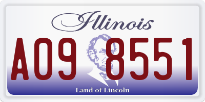 IL license plate A098551