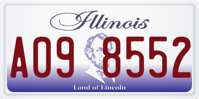 IL license plate A098552