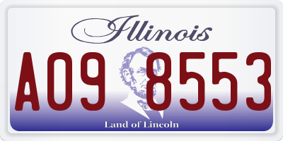 IL license plate A098553