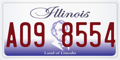 IL license plate A098554