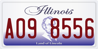 IL license plate A098556