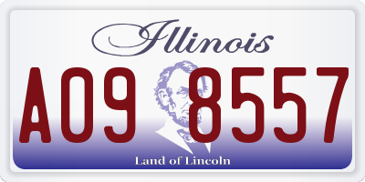 IL license plate A098557